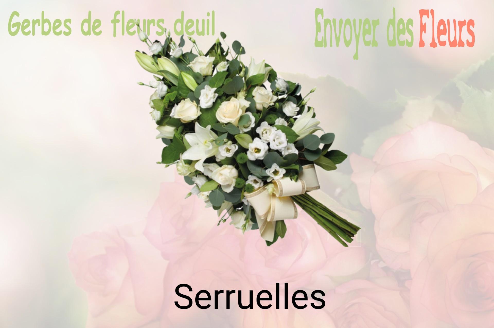 Gerbe de fleurs de deuil livrée à Serruelles